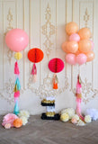 Birthday Background Pink Backdrops Orange Backdrop S-3141