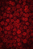 Flowers Background Red Backdrop S-3171