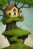 Tree House Cartoon Fairytale Backdrops for Photography S-3188