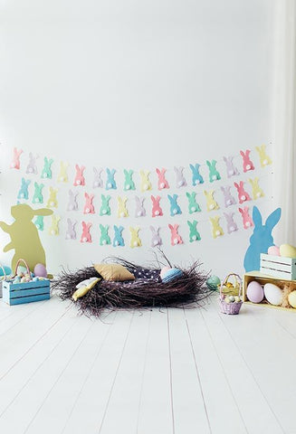 Easter Decorations Easter Eggs Bunny Photography Background S-3238