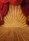 Red Carpet Wood  Stage Photo Shoot Backdrop