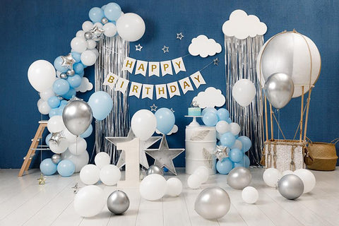 Happy 1st Birthday Baby Children Photography Backdrop