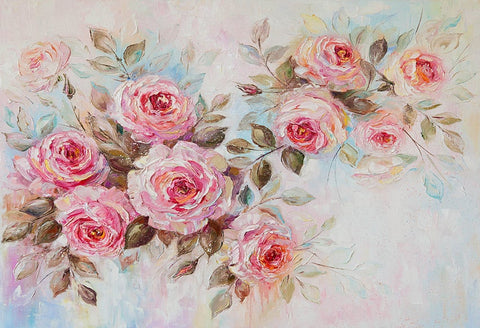 Rose Flowers Painting Art  Backdrop for  Photograpphy