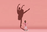 Ballet Dancer Girl Shadows Pink Photography Backdrop