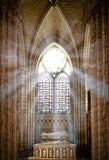 Iglesia Sol a Través de la Ventana de Cristal Telón de Fondo SH-985