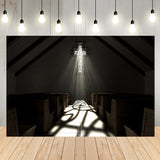 Religious Church Crucifix Shape Window Backdrop