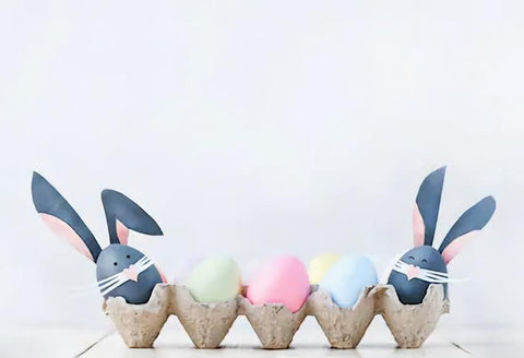 Easter Eggs White Wall Backdrop for Photos SH050