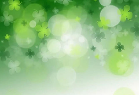 Happy St. Patrick's Day Spring Green Bokeh Photography Backdrop SH157