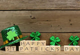 Happy St. Patrick's Day Wood Photo Booth Backdrop SH158