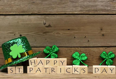 Happy St. Patrick's Day Wood Photo Booth Backdrop SH158