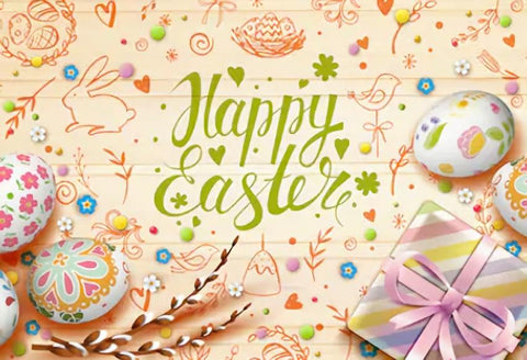 Colorful Easter Eggs Decorative Items  Backdrop for Photography SH211