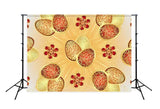 Golden Red Easter Eggs Backdrop for Party SH218