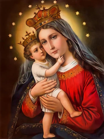 Typical Catholic Madonna with the child Backdrop for Photo Studio SH357