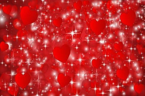 Red Background Stars  Backdrop for Valentine SH530