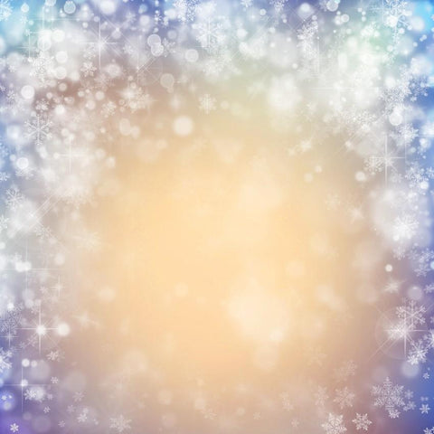 Christmas Bokeh Snowflakes Winter Backdrop for Photography 