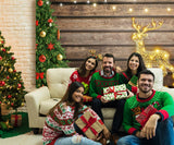 Fondo de Madera de Alce con Luz Brillante para Árbol de Navidad TKH1559