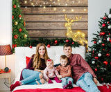 Fondo de Madera de Alce con Luz Brillante para Árbol de Navidad TKH1559