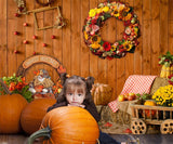 Autumn Pumpkins Flowers  Halloween Party Photography Backdrop