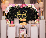 Gold and Black  Bridal Shower Photo Booth Bakckdrop