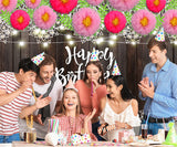 Cumpleaños Personalizado Banner Flor Madera Foto Telón de Fondo TKH1606