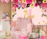 1st  Floral Birthday Photography Backdrops