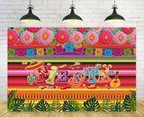 Fiesta Theme Backdrop Cinco De Mayo Party Decorations 