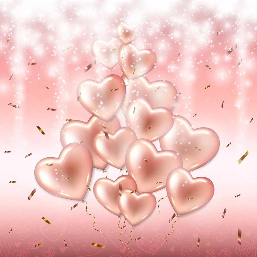 Romantic Love Hearts Balloons  Valentine Photo Booth Backdrop VAT-20
