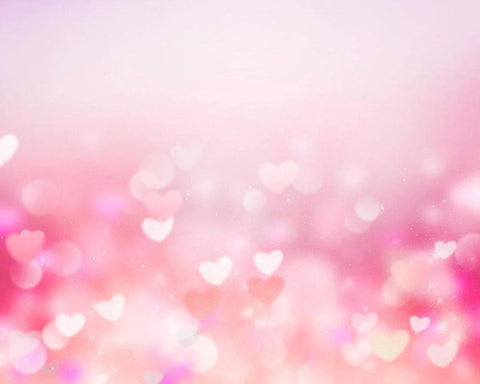 PInk Bokeh  Hearts Romantic Valentine Photo Studio Backdrops VAT-24