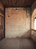 Mottled Walls Wooden Doors Chandeliers For Photo Backdrop KAT-154