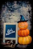 Blurry Background Stacked Pumpkin Lanterns IBD-P19143