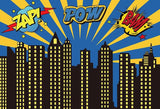 Super Hero Theme Night City Backdrop for Kid Photos LV-024