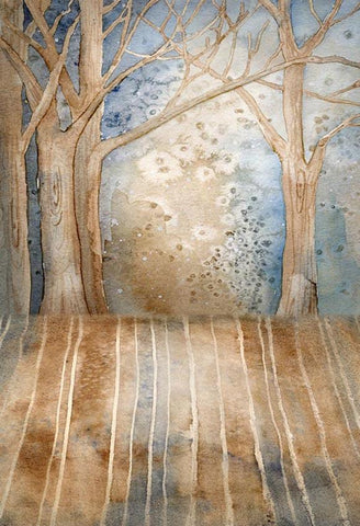 Painting Tree Art Brown Abstract Texture Photo Booth Backdrop LV-063