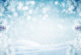 White Snow Snowflake Winter Bokeh  Photo Backdrop LV-1021