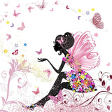 Flower Fairy Butterflies Pink Floral Backdrop for Photography