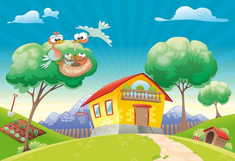 Farm Barn Animals Children Photo Backdrop LV-499