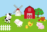  Barn Farm Animals Children Backdrop for Pictures LV-502