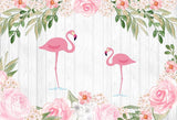 Flamingo Birthday Baby Shower Backdrop for Party Decor LV-611