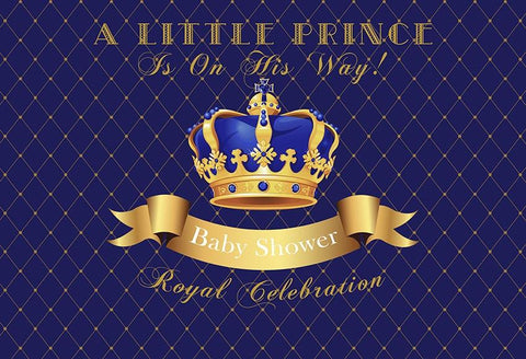 Baby Shower Royal Celebration Prince Photo Booth Backdrop LV-756