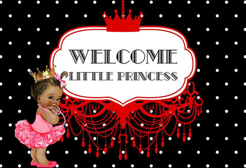 Girl Baby Shower Decorations Princess Photography Backdrop LV-766