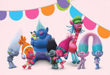 Cartoon Trolls Photo Backdrop for Party Decoration  LV-775