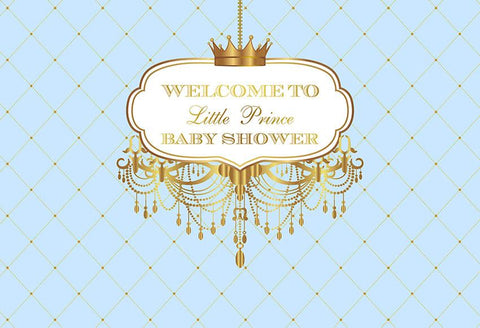 Baby Shower Decorations Prince Boy Photography Backdrop LV-997