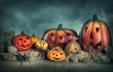 Christmas Background Festival Backdrops Weird Pumpkin And Spider Background IBD-H19054