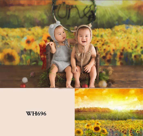 Sunflowers Sunshine Photo Backdrop for Photography WH696