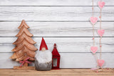 White Wood Wall Christmas Decor Backdrops for Photography DBD-H19178